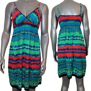 Colorful Tie Dye Summer Dress